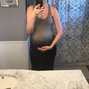 Grey black ombré maxi dress maternity wear